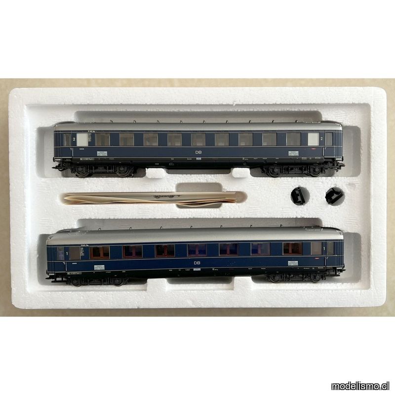 PF Märklin 43238 Juego - 2 coches de tren expreso "Rheingold" ("Oro del Rhin") - usado con luz