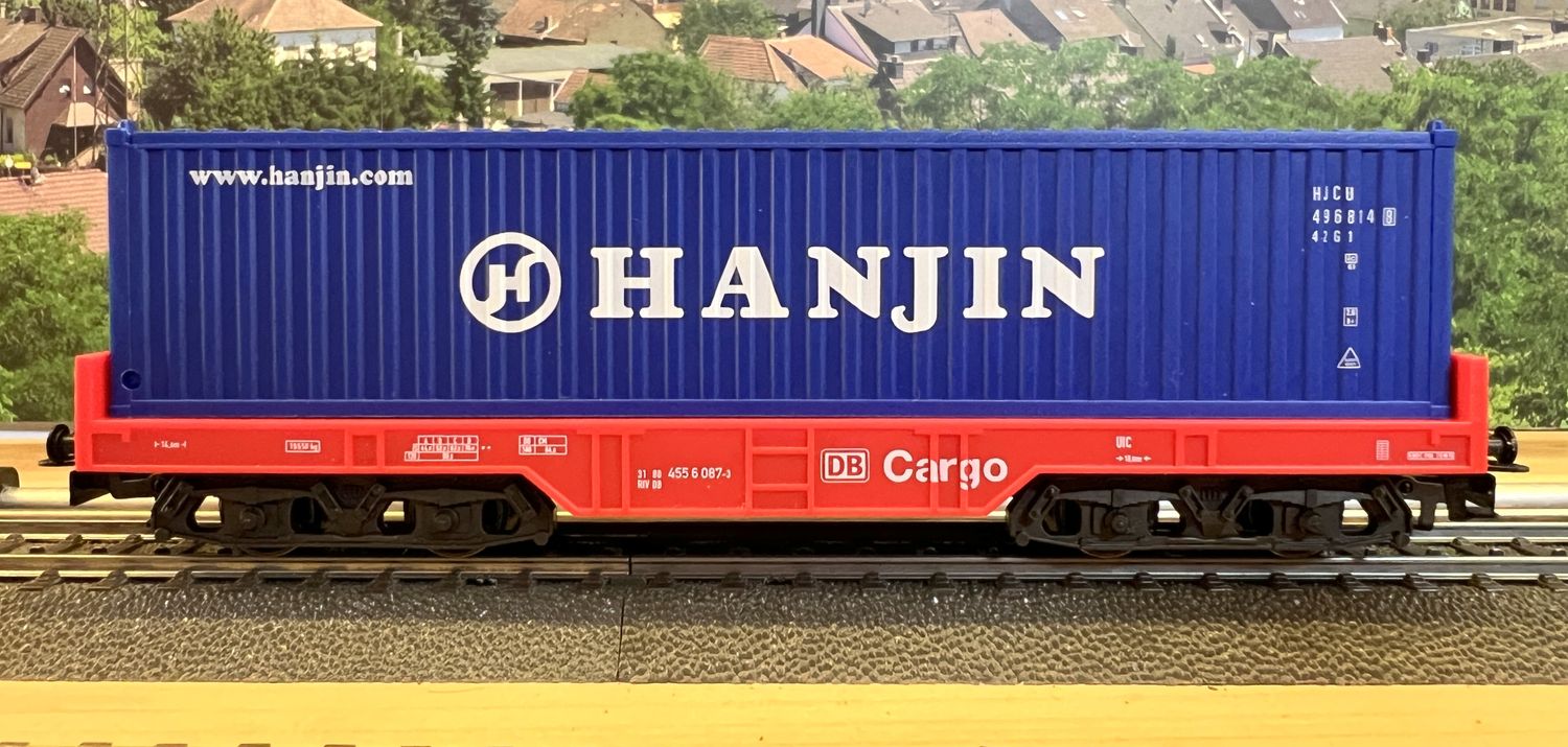 PF Märklin Vagón portacontenedores 1x 40 pies Hanjin - usado - sin caja