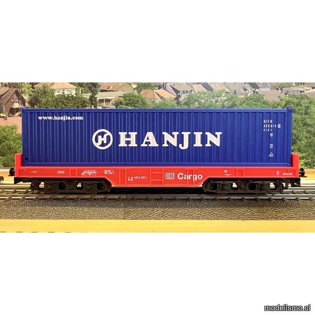 PF Märklin Vagón portacontenedores 1x 40 pies Hanjin - usado - sin caja