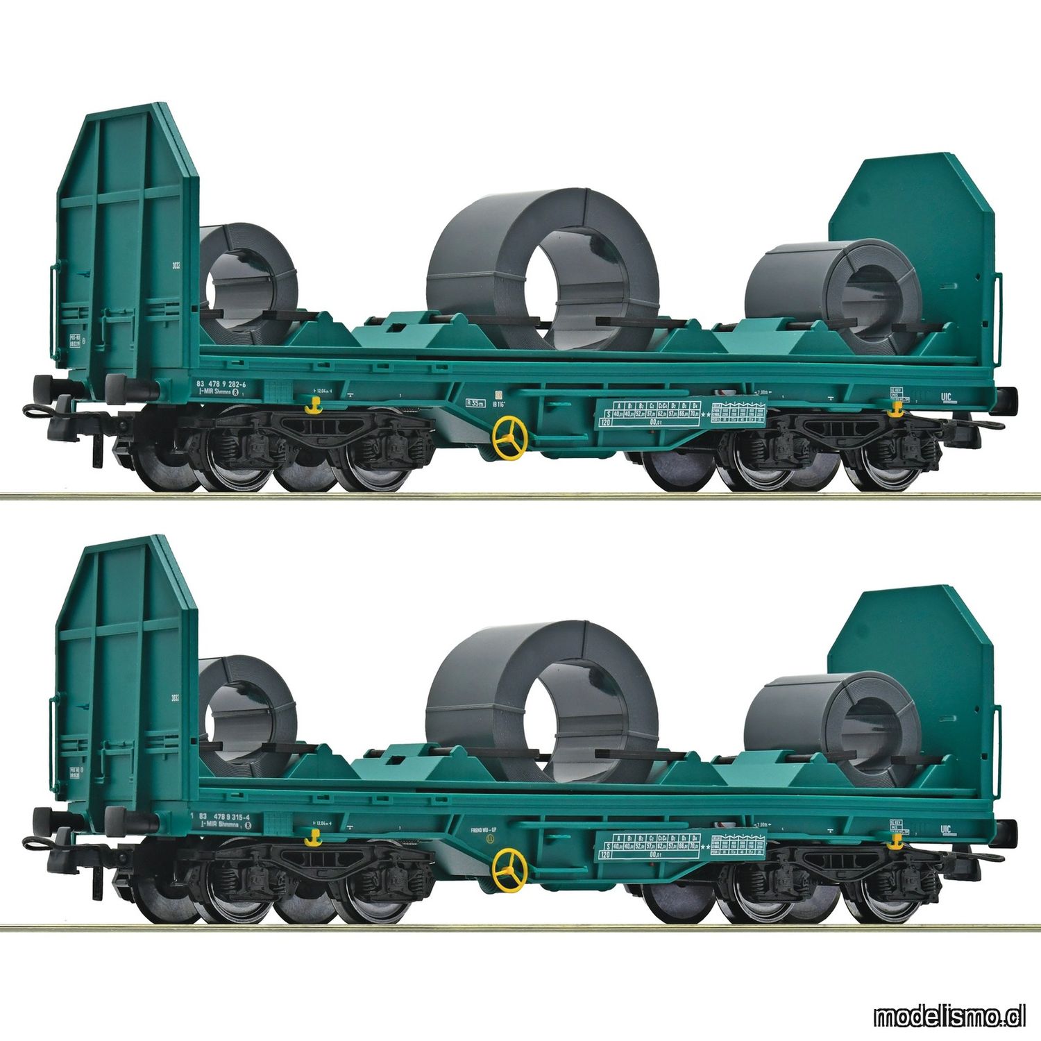 pre orderen Roco 6600181 Set de 2 piezas: Vagones portabobinas, FS