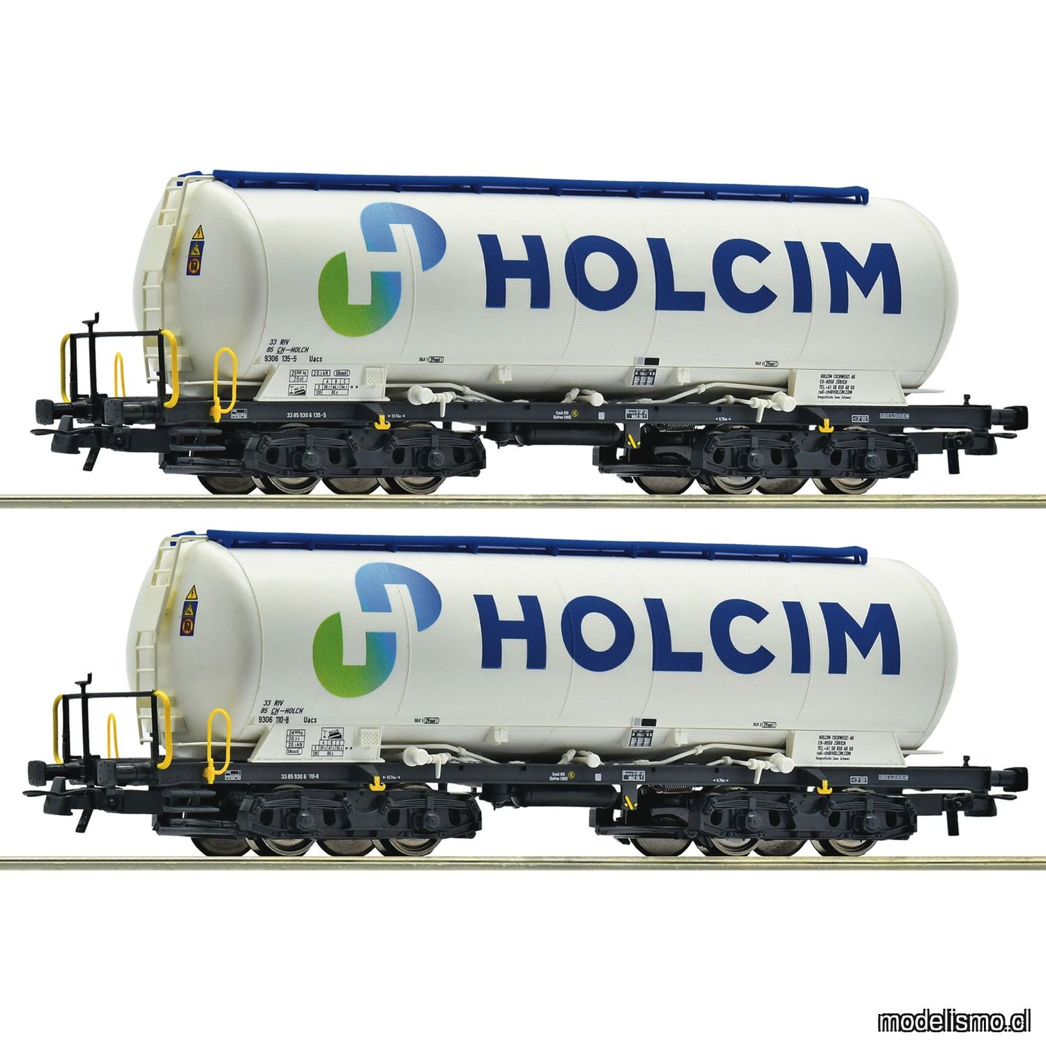 Roco 6600233 Set de 2 piezas: Vagones silo, Holcim