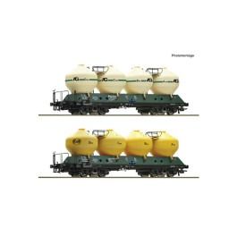 pre orderen Roco 6600236 Set de 2 piezas: Vagones silo, CSD