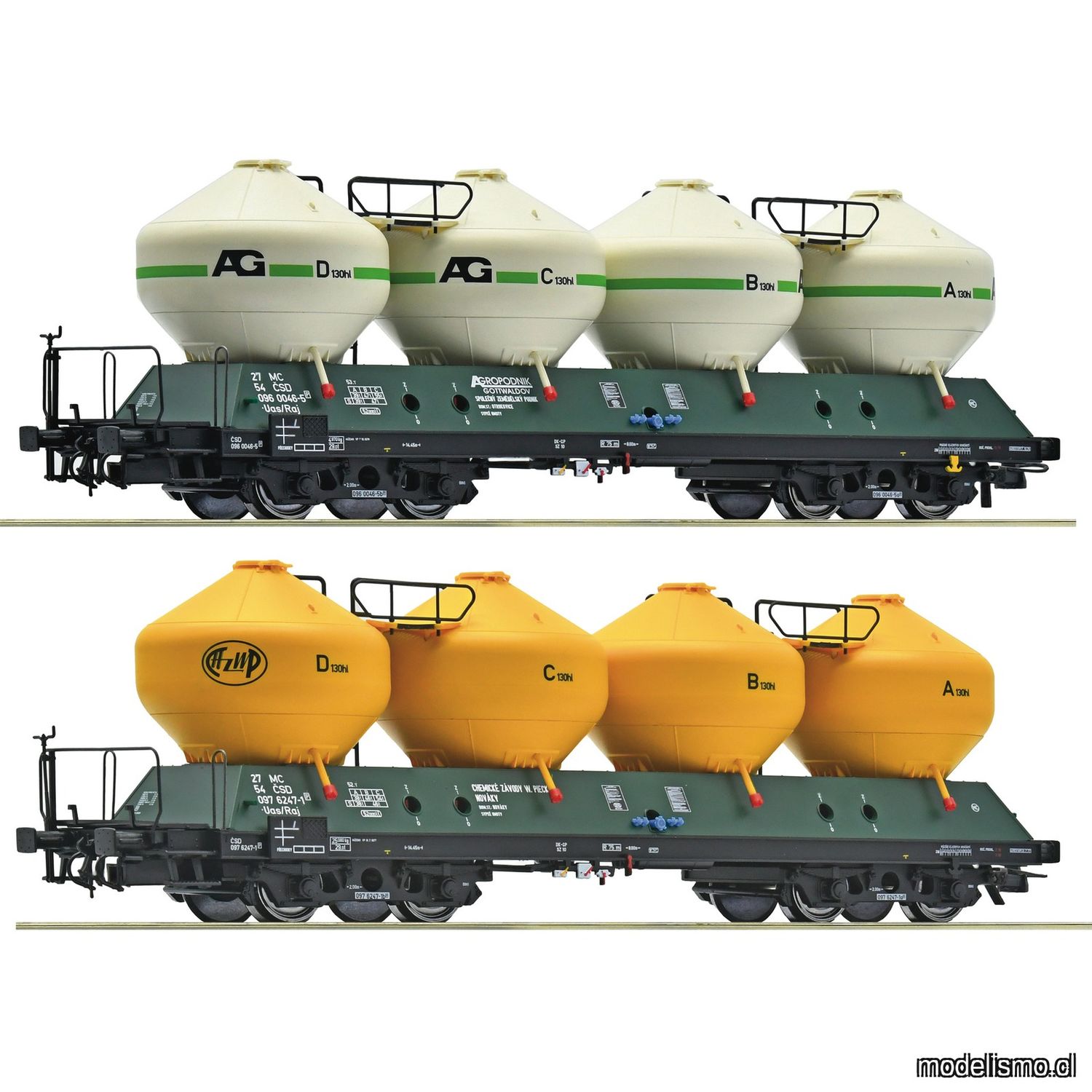 pre orderen Roco 6600236 Set de 2 piezas: Vagones silo, CSD
