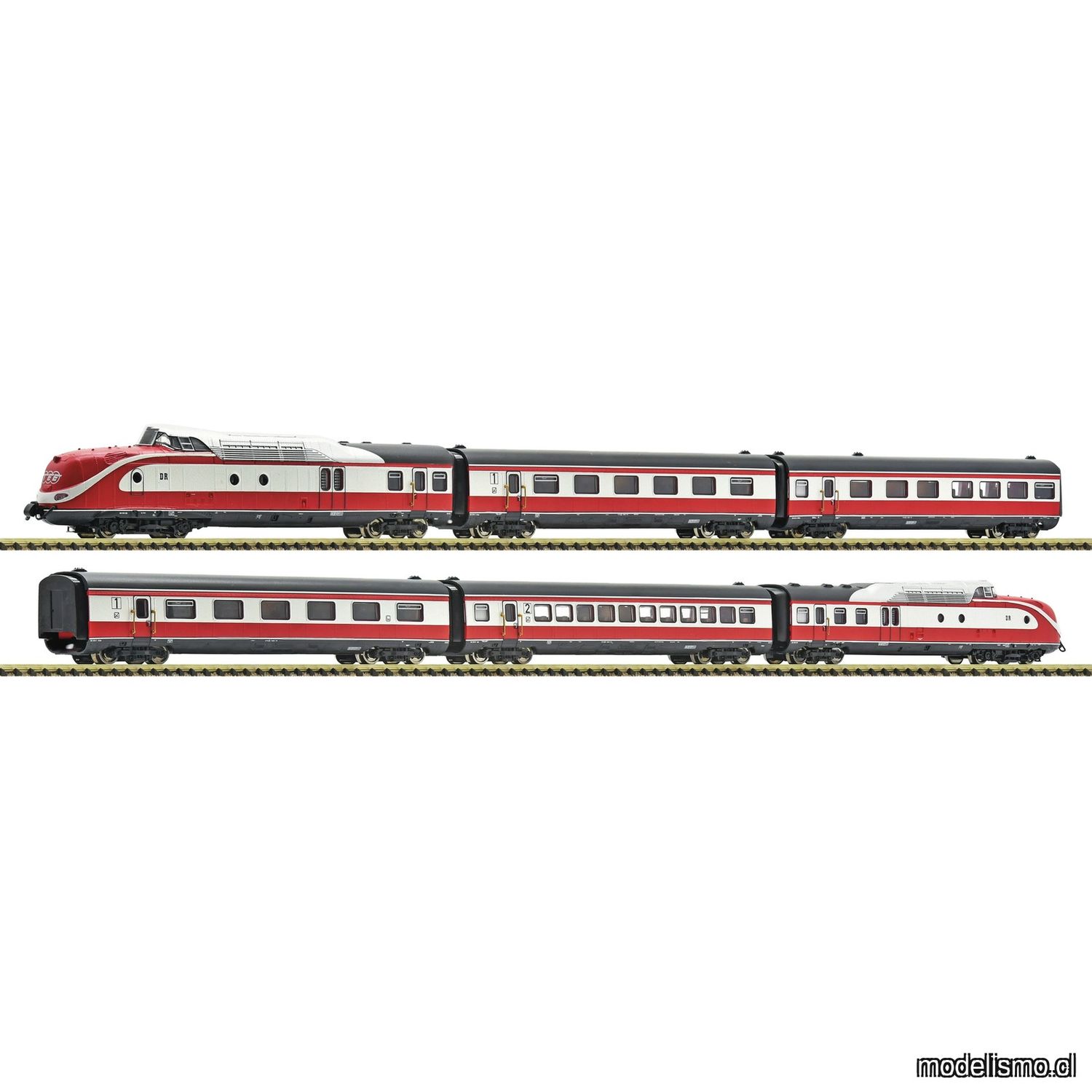 pre orderen Fleischmann 7770010 Set de 6 piezas (1): Tren automotor diésel VT 601 "Max Liebermann", DR con sonido