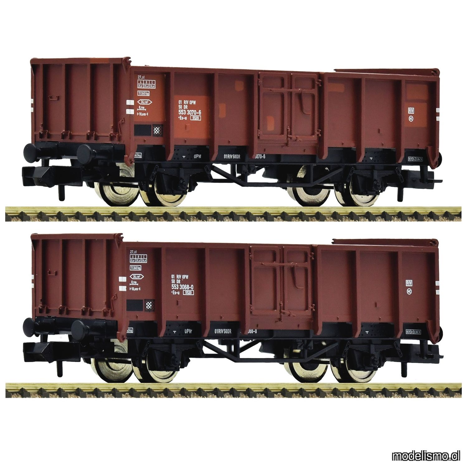 pre orderen Fleischmann 6660138 Set de 2 piezas: Vagones de mercancías abiertos, DR