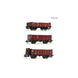 pre orderen Roco 6600303 Set de 3 piezas: Vagones de mercancías abiertos, DB pre orderen Roco 6600303 Set de 3 piezas: Vagones de mercancías abiertos, DB