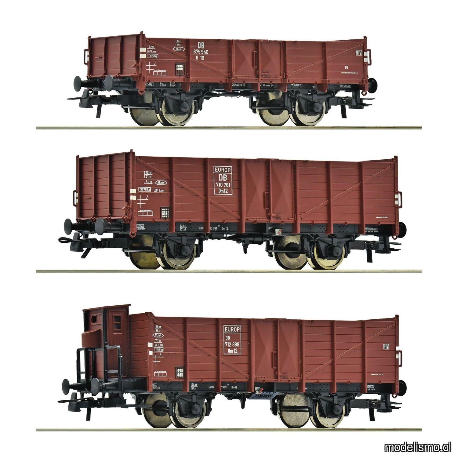 pre orderen Roco 6600303 Set de 3 piezas: Vagones de mercancías abiertos, DB pre orderen Roco 6600303 Set de 3 piezas: Vagones de mercancías abiertos, DB