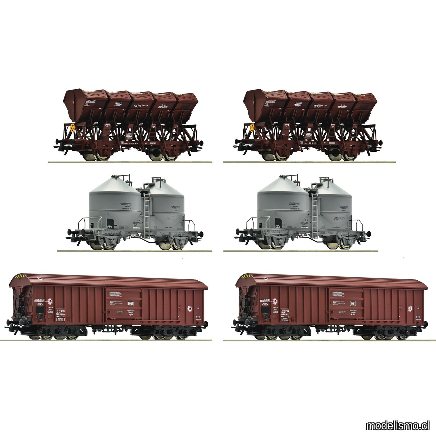 Roco 6600329 Caja expositor de 6 piezas: Estación de maniobras/mercancías a granel, DB Roco 6600329 Caja expositor de 6 piezas: Estación de maniobras/mercancías a granel, DB