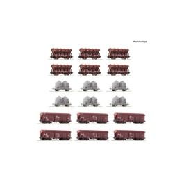 pre orderen Roco 6600330 Caja expositor de 18 piezas: Estación de maniobras/mercancías a granel, DB pre orderen Roco 6600330 Caja expositor de 18 piezas: Estación de maniobras/mercancías a granel, DB