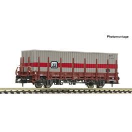pre orderen Fleischmann 6660161 Vagón de plataforma con teleros enchufables, DB