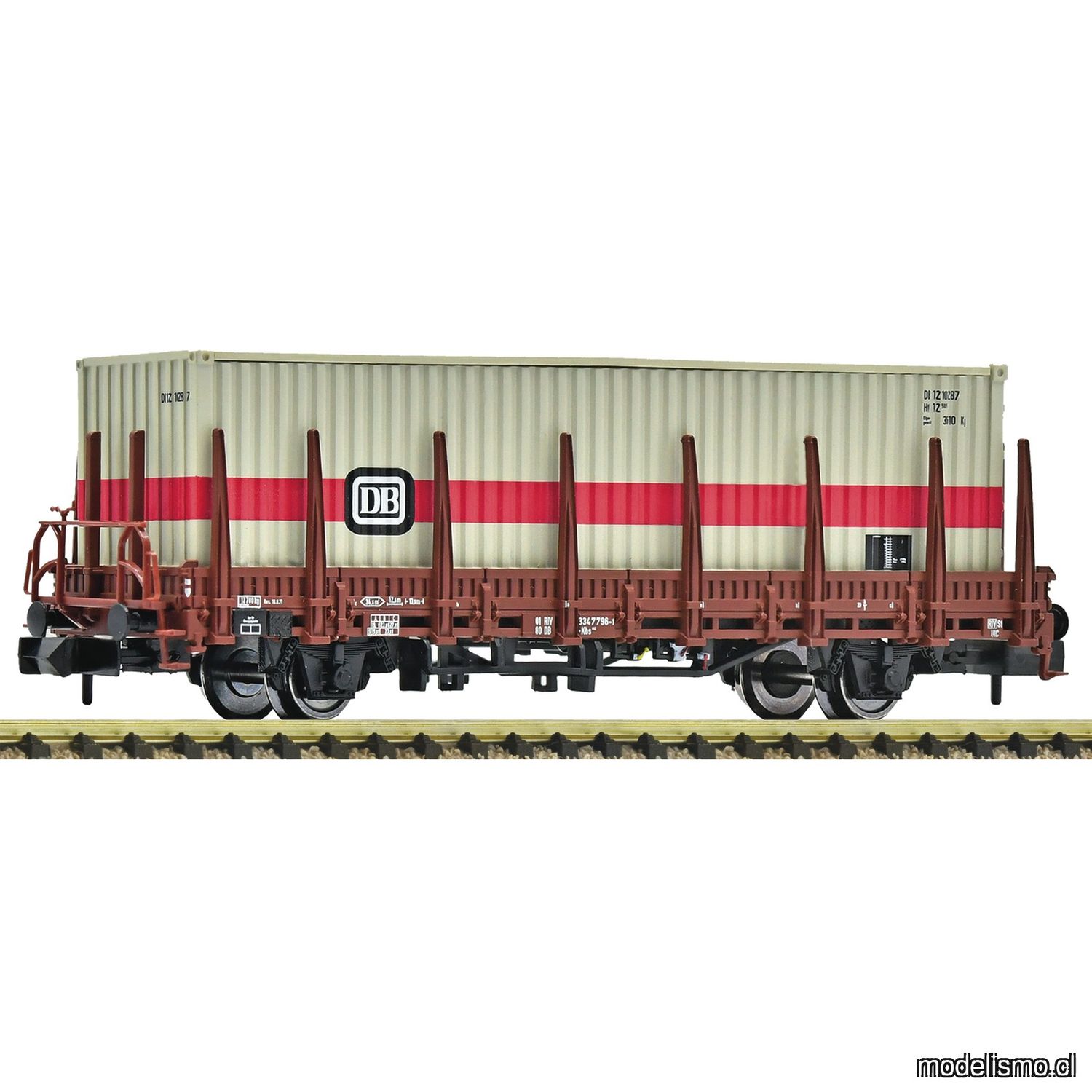 pre orderen Fleischmann 6660161 Vagón de plataforma con teleros enchufables, DB pre orderen Fleischmann 6660161 Vagón de plataforma con teleros enchufables, DB