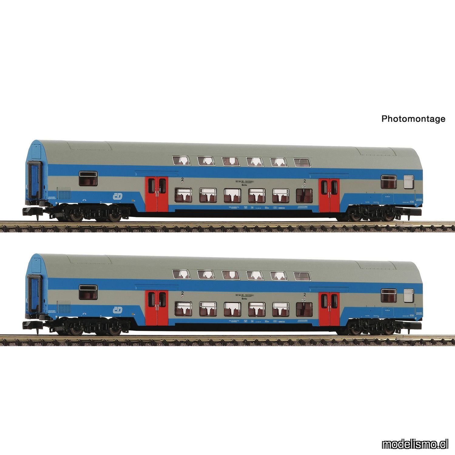 pre orderen Fleischmann 6260093 Set de 2 piezas: Coches de dos pisos, CD