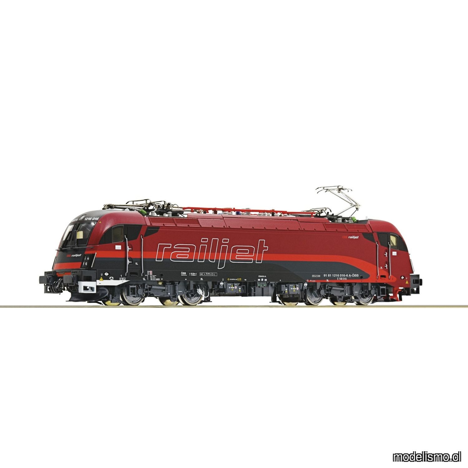 Roco 7510182 Locomotora eléctrica 1216 016-6 "Railjet", ÖBB con sonido Roco 7510182 Locomotora eléctrica 1216 016-6 "Railjet", ÖBB con sonido