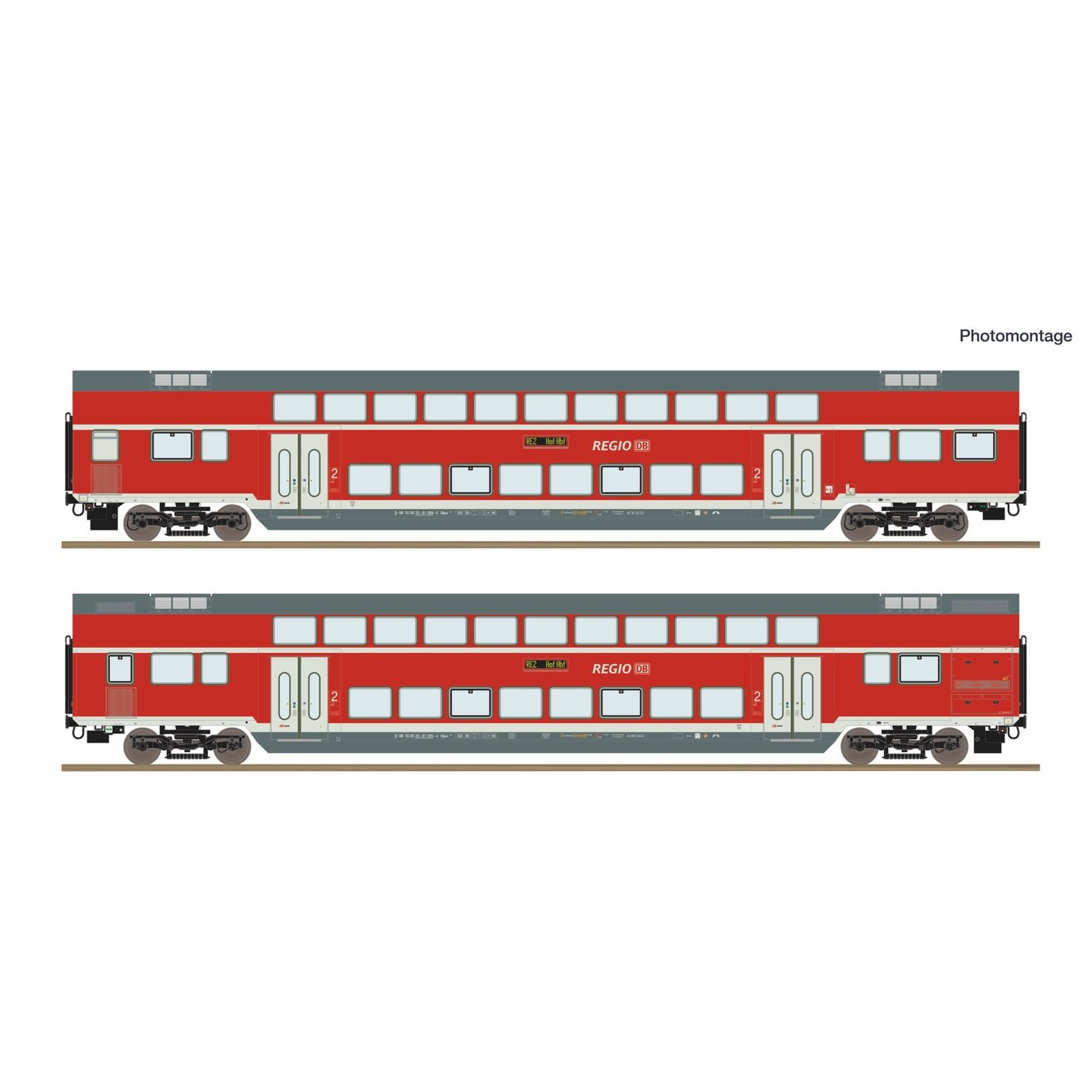 pre orderen Roco 6200249 2-tlg. Set: Doppelstockwagen, DB AG