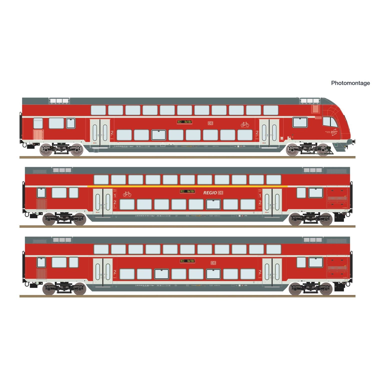 pre orderen Roco 6210248 3-tlg. Set: Doppelstockwagen, DB AG