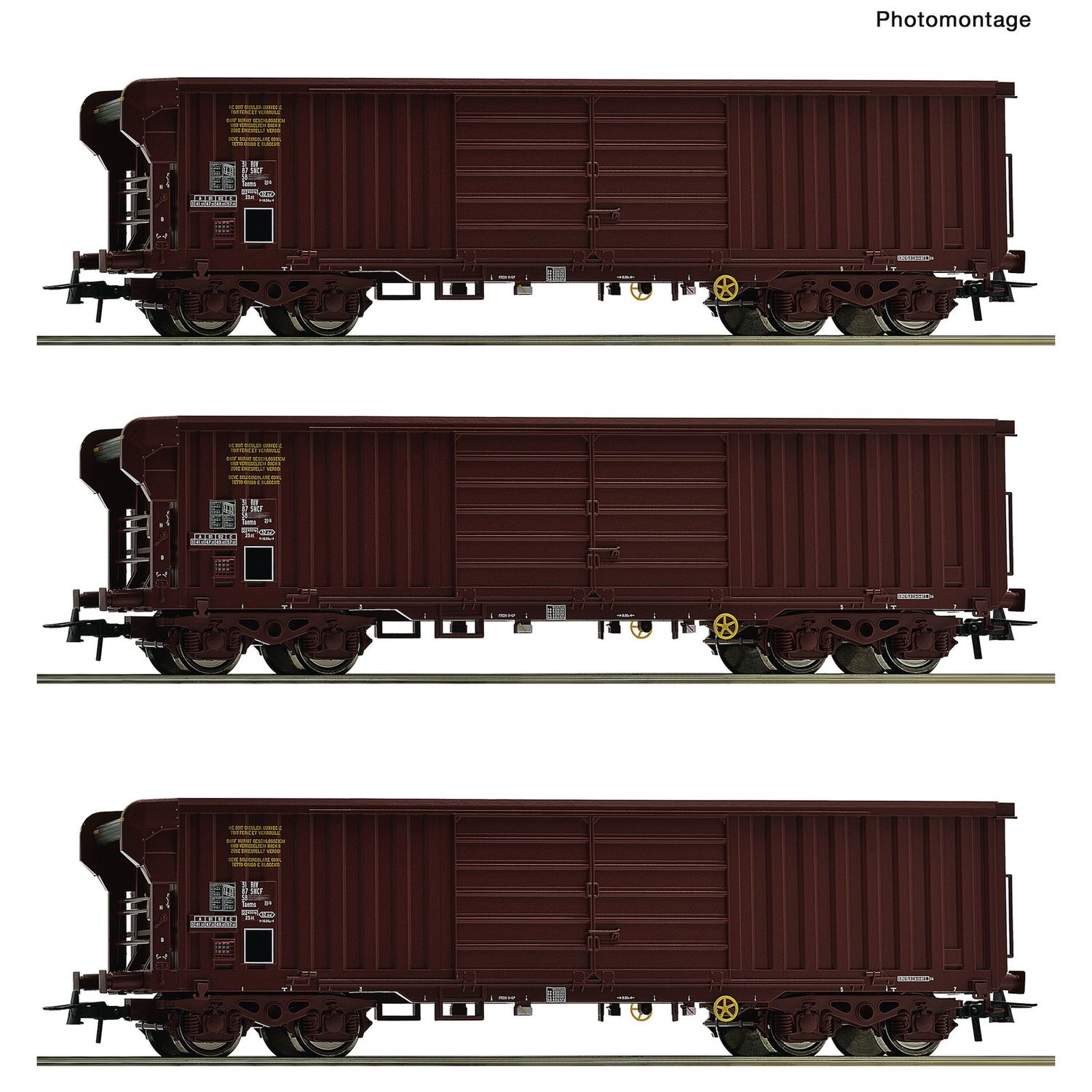 pre orderen Roco 6600285 3-tlg. Set: Rolldachwagen, SNCF