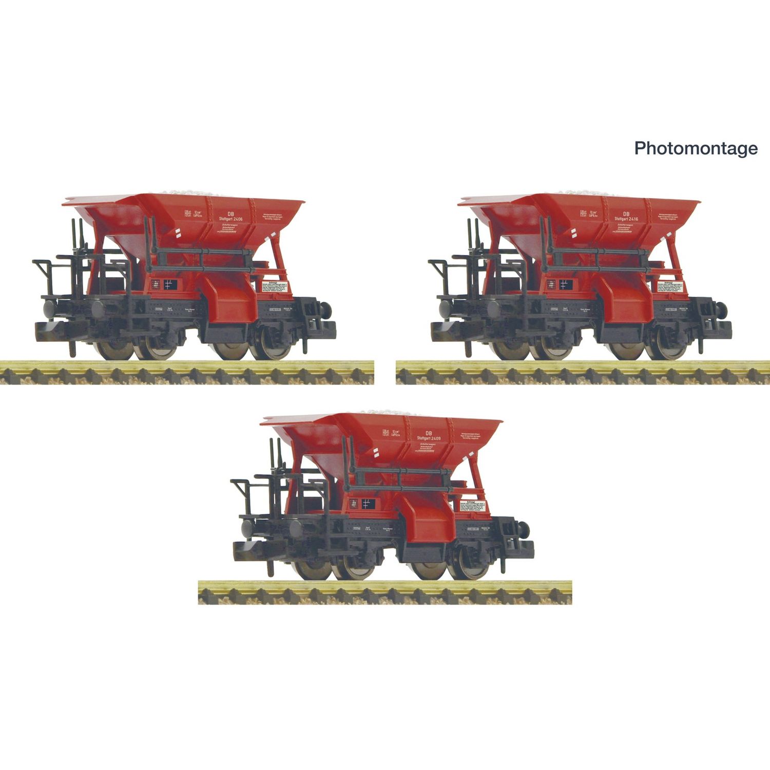 pre orderen Fleischmann 6660159 3-tlg. Set: Schotterwagen, DB