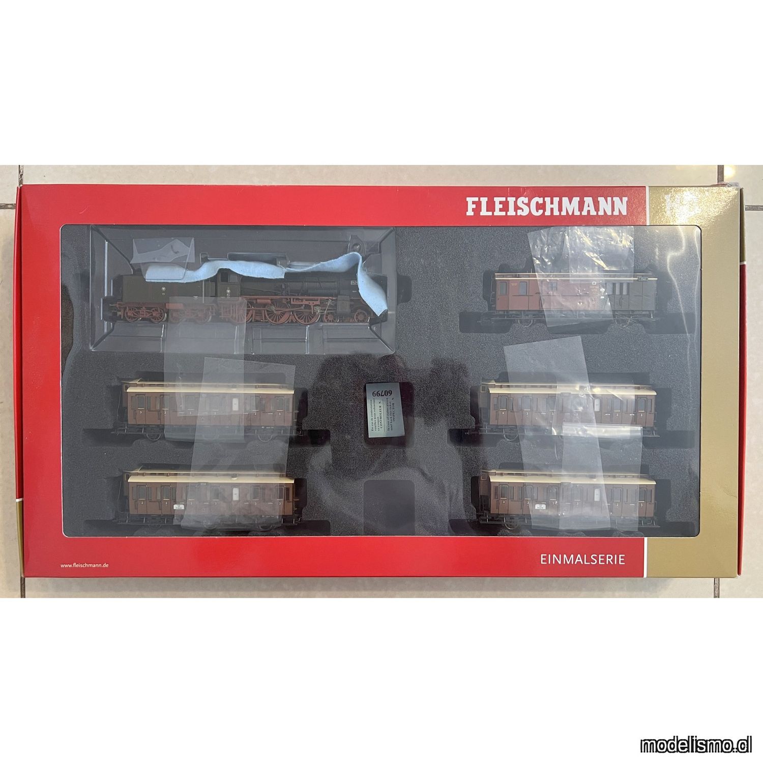 PF Fleischmann H0 391571 Serie única: K.P.E.V. prusiana. Tren de pasajeros, época I - para Märklin - usado - DCC#77 con sonido - con luz y Märklin 3059 Post KPEV PF Fleischmann H0 391571 Serie única: K.P.E.V. prusiana. Tren de pasajeros, época I - para Märklin - usado - DCC#77 con sonido - con luz y Märklin 3059 Post KPEV