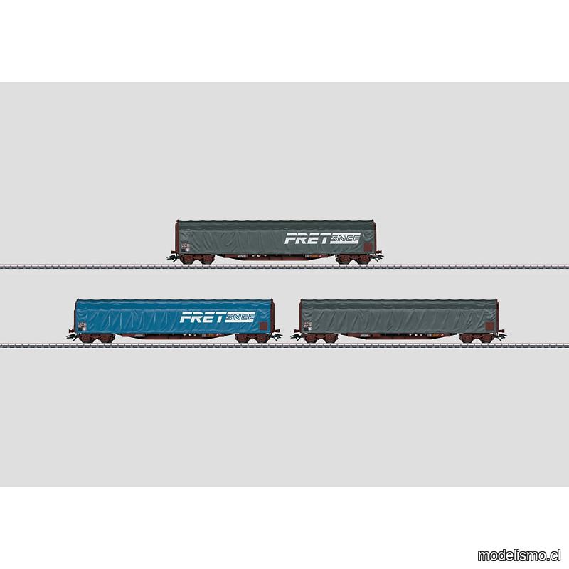 PF Märklin 47035 Set de vagones con cubiertas de lonas abatibles - usado PF Märklin 47035 Set de vagones con cubiertas de lonas abatibles - usado