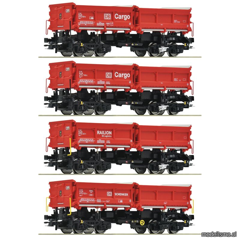 pre orderen Roco 6600202 Set de 4 piezas: Dump wagons, DB AG pre orderen Roco 6600202 Set de 4 piezas: Dump wagons, DB AG