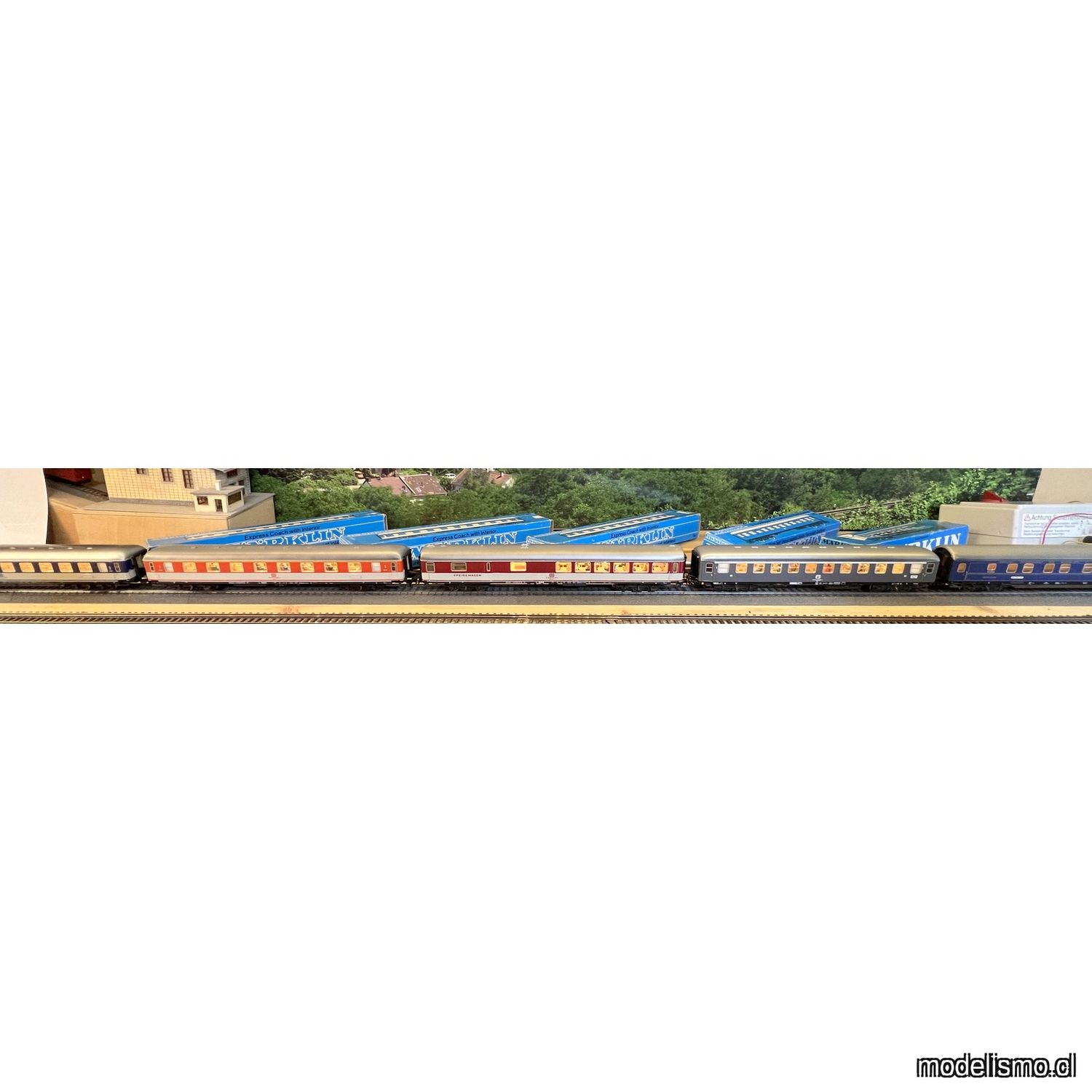 PF Märklin 4092+4091+4094+4063+4029 - con luz - usado