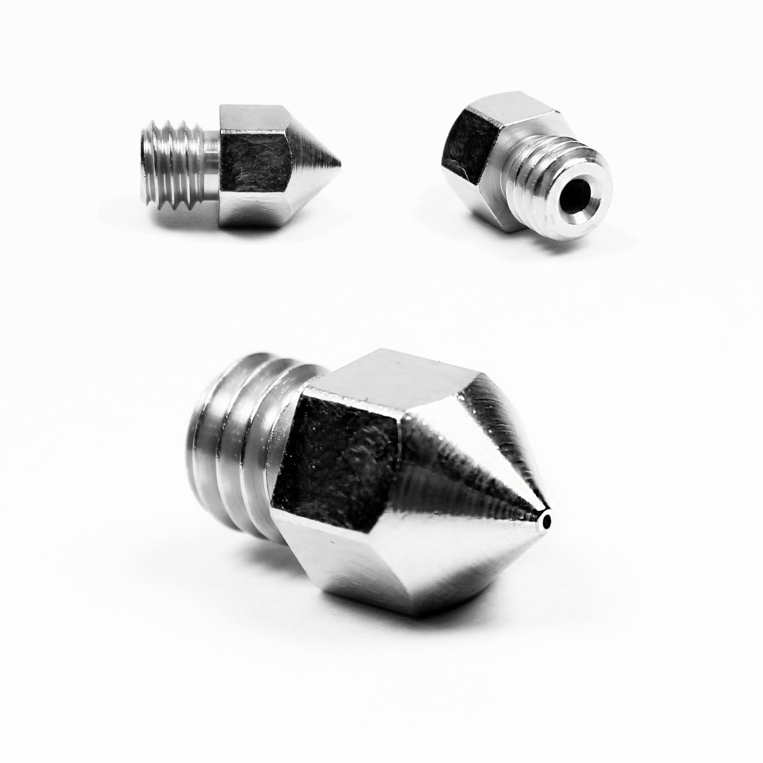 Micro-Swiss Plated Wear Resistant Nozzle for MK8 Hotend (Anet, Creality CR10 / Ender, Tevo Tornado, MakerBot, TronXY)