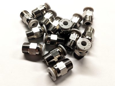 4 Pack PC4-M10*0.9 Straight-Thru Fittings - For 1.75mm Bowden Tubing