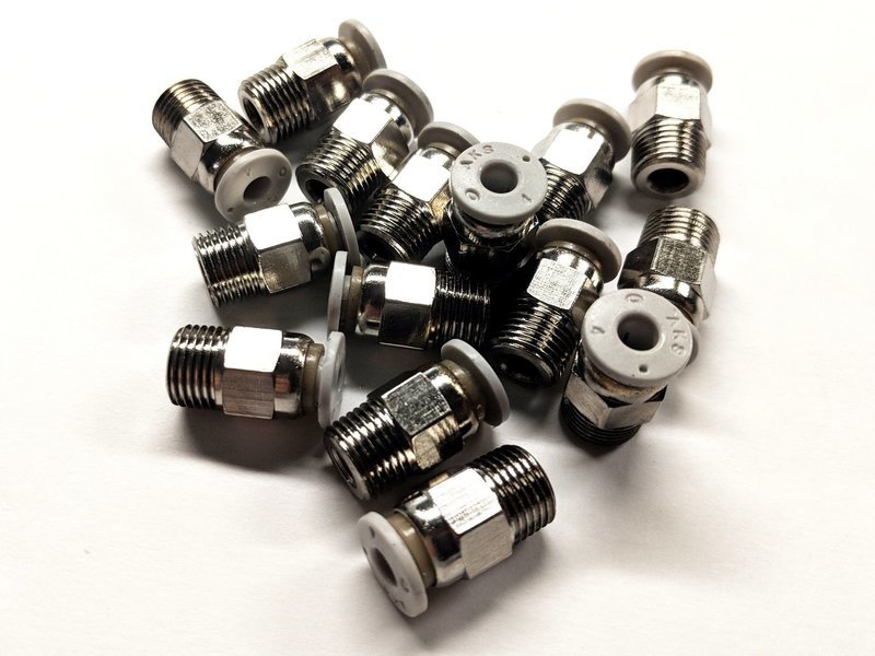 4 Pack PC4-M10*0.9 Straight-Thru Fittings - For 1.75mm Bowden Tubing