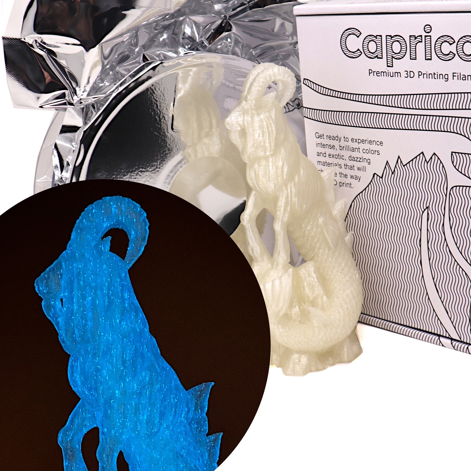 Firefly Blue Glow-in-the-Dark Filament - 1.75mm