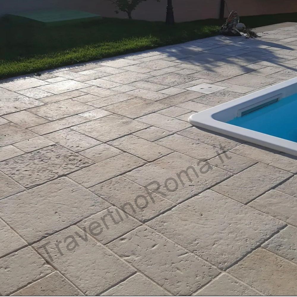 Campione Travertino Classico Stuccato e Spazzolato