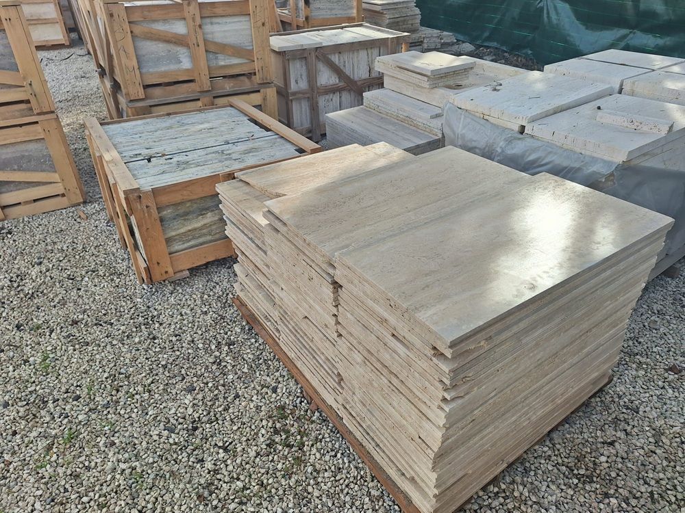 travertino classico stuccato e levigato 40x80x1,3 cm – stock pronto