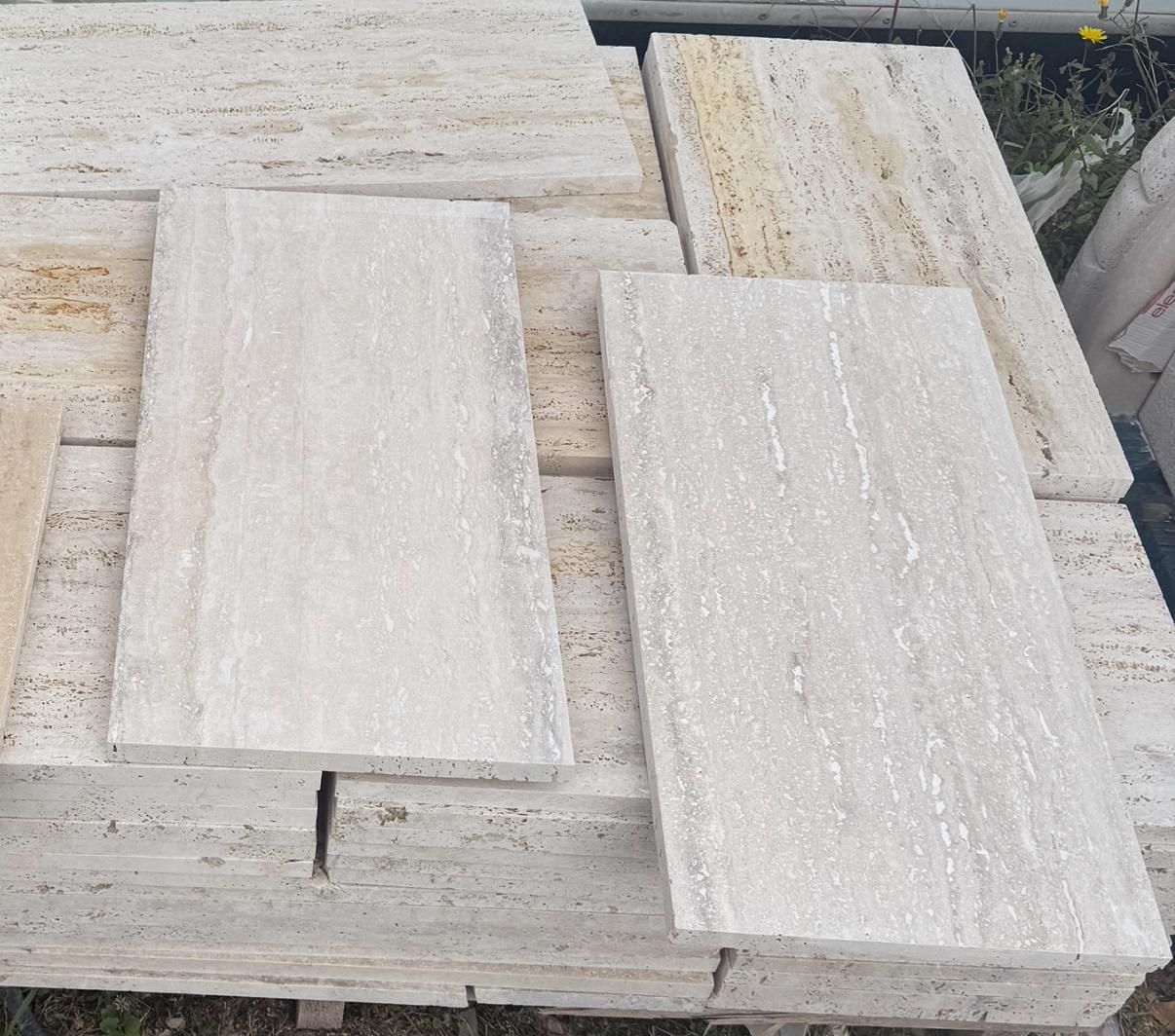 piastrella travertino classico 40x80 stuccato levigato controfalda