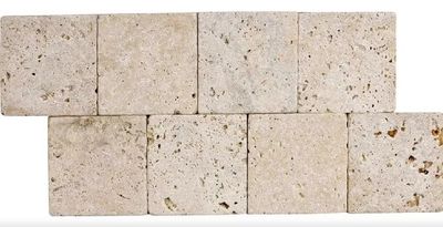 piastrella travertino classico 10x10 anticato burattato