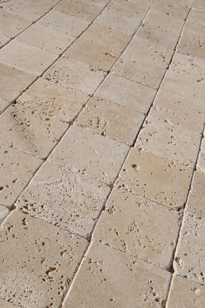 piastrella travertino classico 10x10 anticato burattato