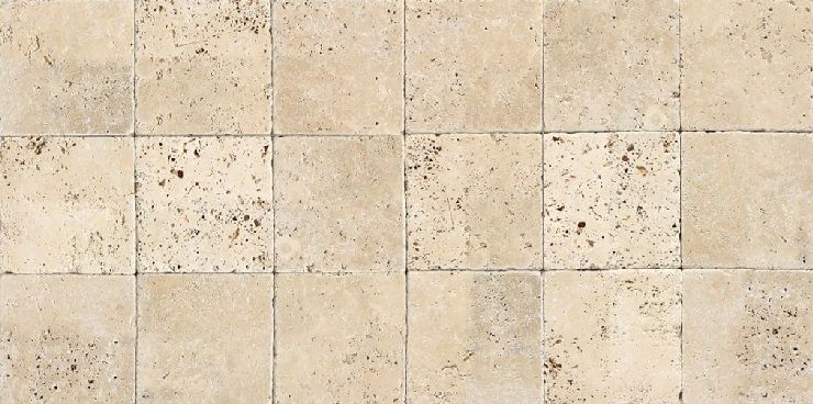 piastrella travertino classico 20x20 anticato burattato