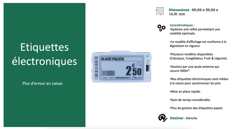 Étiquettes électroniques