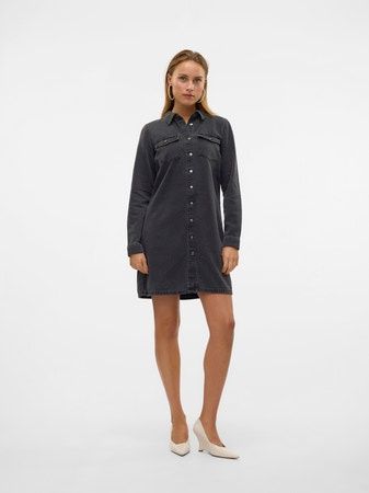 VERO MODA JENNIE LS SHORT DENIM DRESS