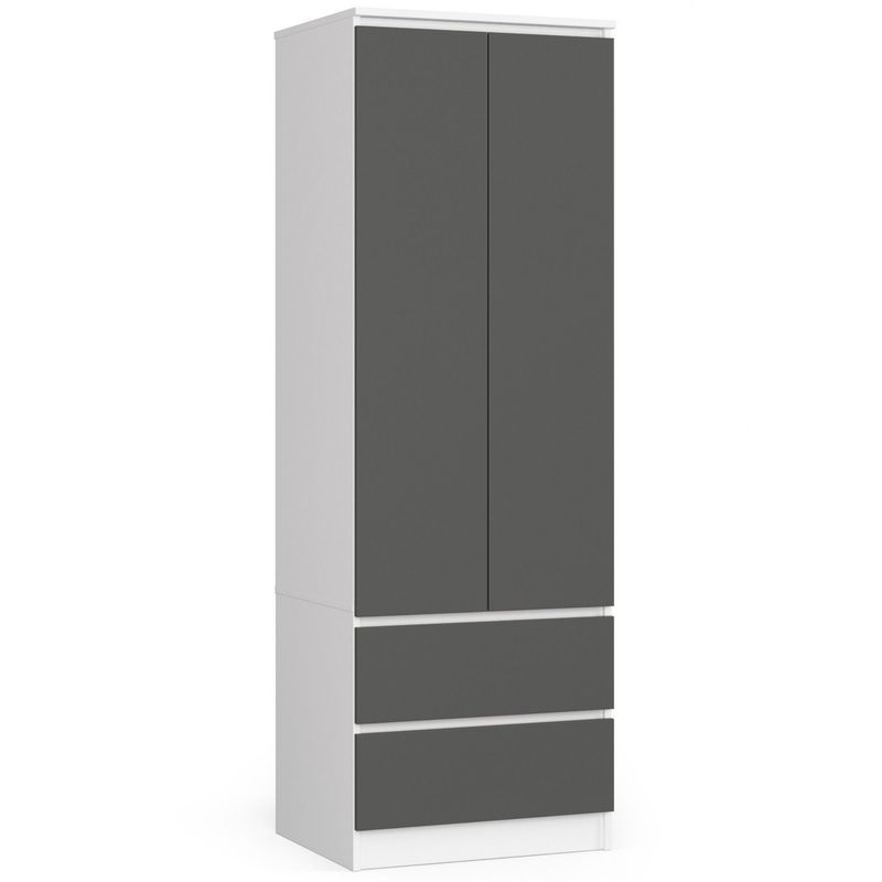 SZAFA STAR S60 2D 2SZ PK BIAŁY / SZARY