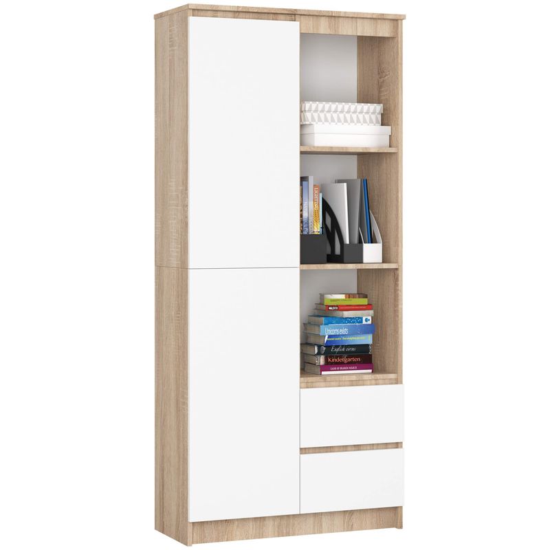 REGAŁ R11 R80 1D 2SZ CLP PK SONOMA / BIAŁY