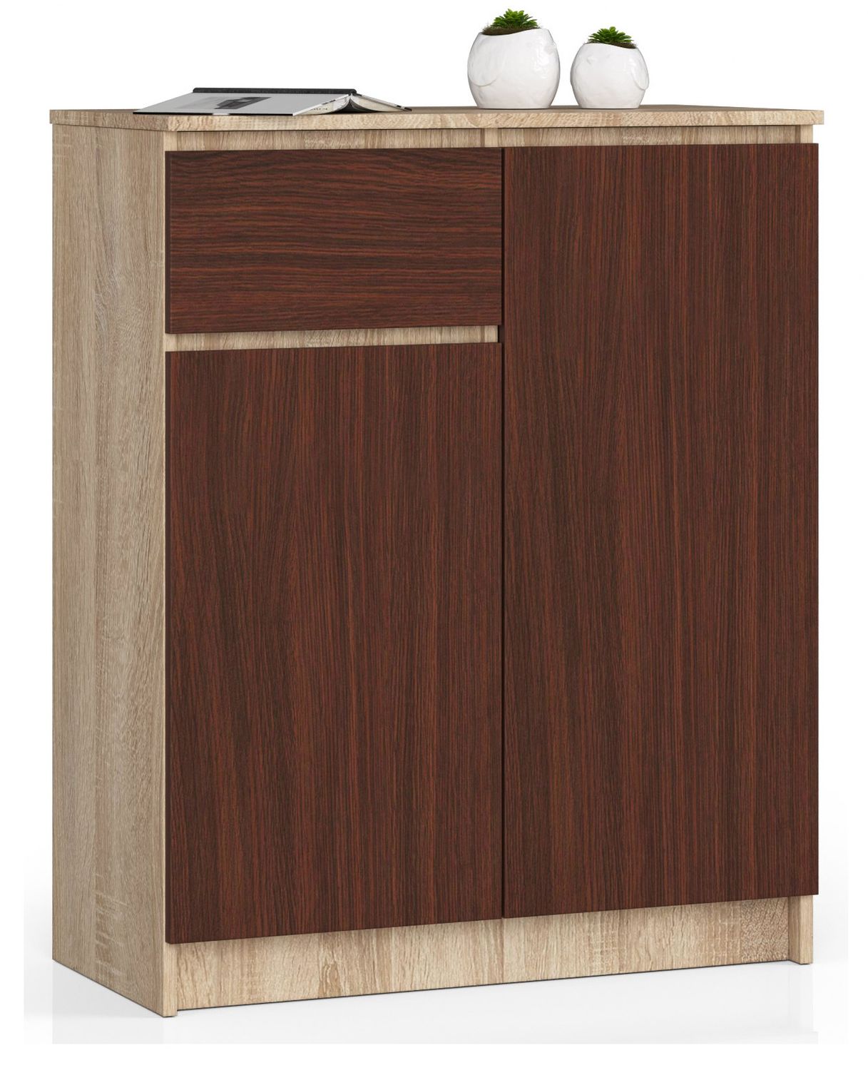 KOMODA K80 2D 1SZ CLP PK DĄB SONOMA / WENGE