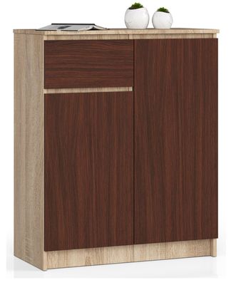 KOMODA K80 2D 1SZ CLP PK DĄB SONOMA / WENGE