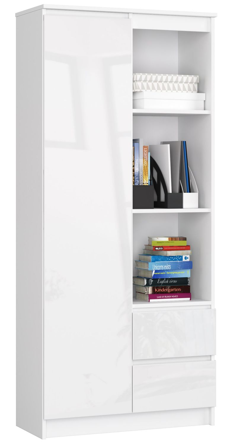 REGAŁ BIUROWY R 80 cm CLP R11 PK BIAŁY / BIAŁY POŁYSK