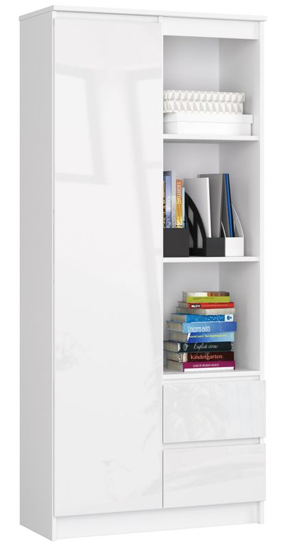 REGAŁ BIUROWY R 80 cm CLP R11 PK BIAŁY / BIAŁY POŁYSK