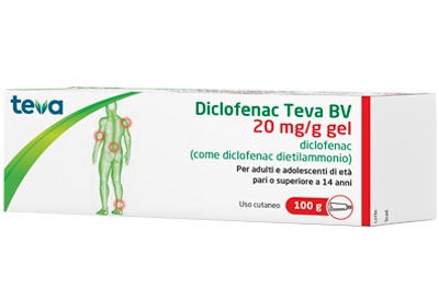 DICLOFENAC TEVA*GEL100G 20MG/G