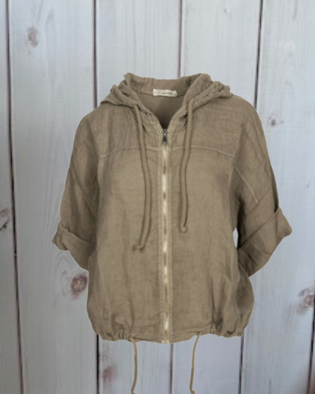 Jacke mit Kapuze schlamm