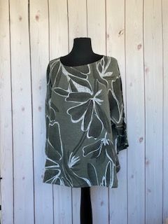 Tunika Flower olive