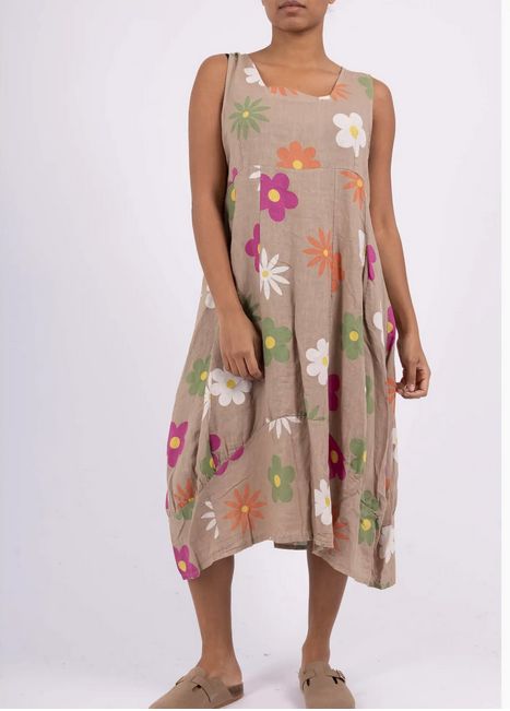 Sommerkleid Blumen natur