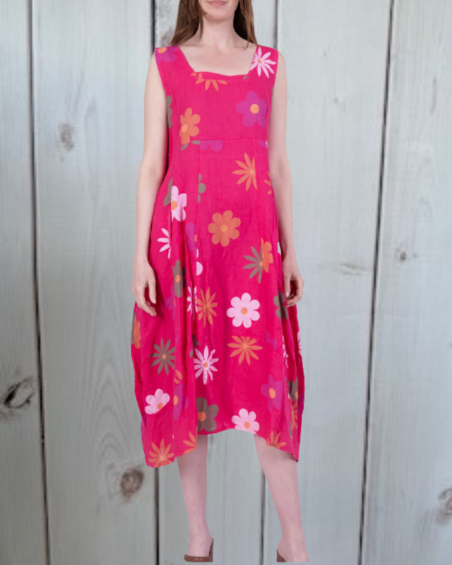 Sommerkleid Blumen pink