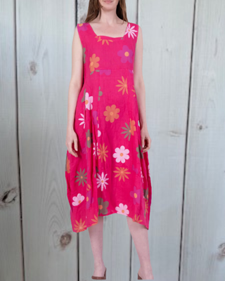 Sommerkleid Blumen pink