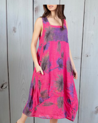 Sommerkleid Kunst pink